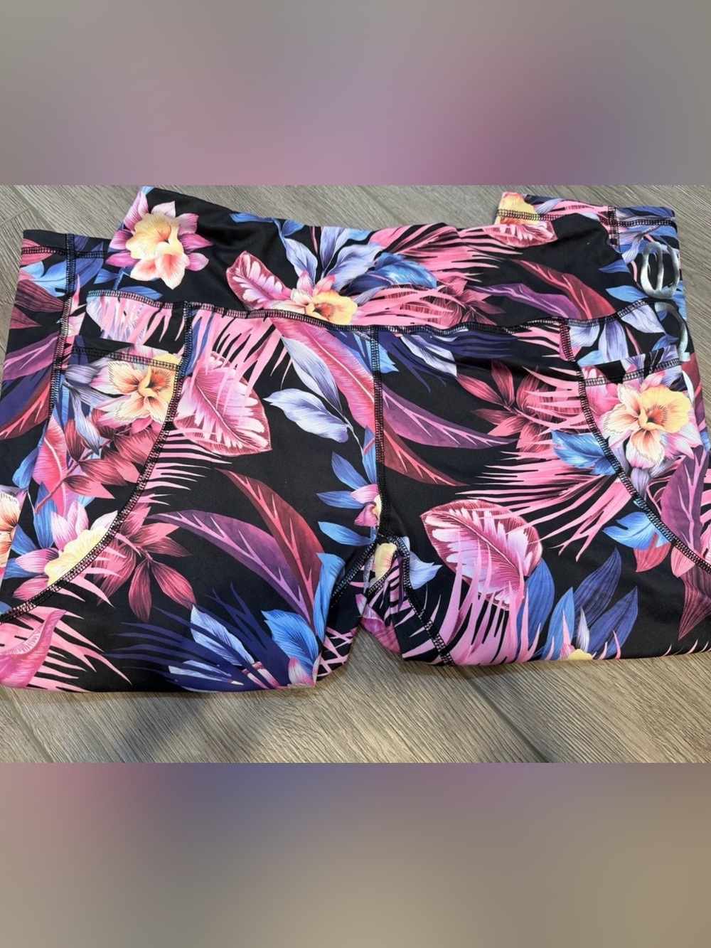 Bebe Sport Tropical Floral Leggings Size 1X